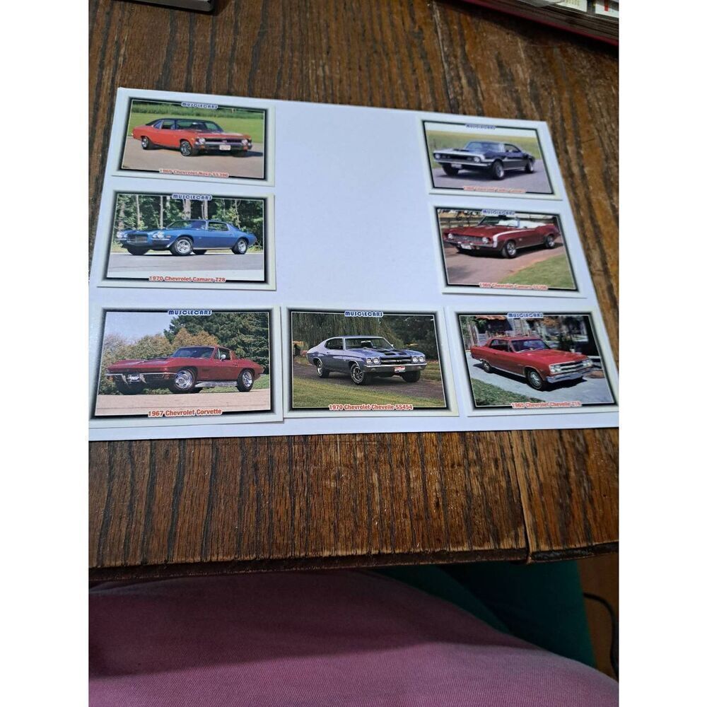Vintage Lot of 7 1992 Collect A Card Musclecars Trading Cards CHEVROLET LOT